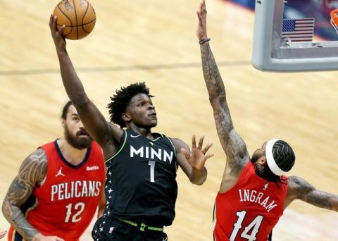  爱德华兹爆发砍四十分，森林狼主场大胜鹈鹕